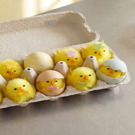 Easter Chickens Xsmall 8 Pcs Set 2 Desig