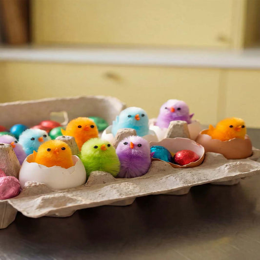 Easter Chickens Xsmall 12 Pcs Set 4 Colo