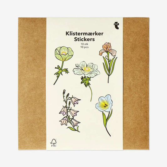 Stickers Single Large Adult Flowers 10 P