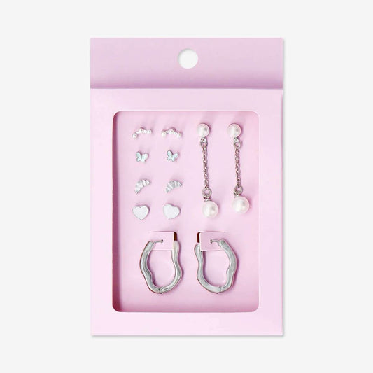 Set Of Earrings Silver Multipack