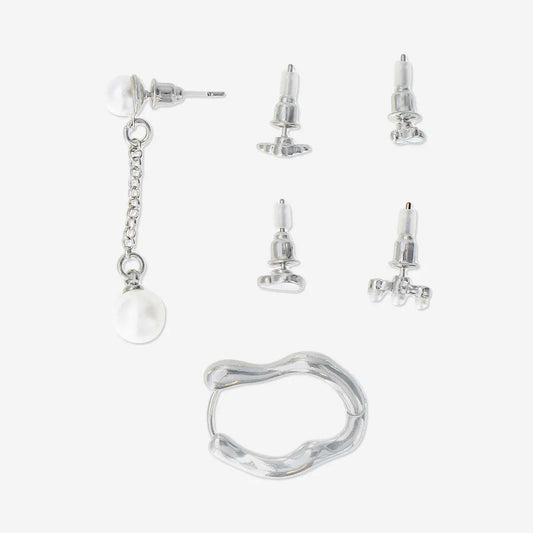 Set Of Earrings Silver Multipack