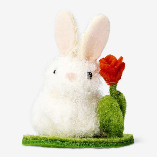 Bunny Easter Felt White Small