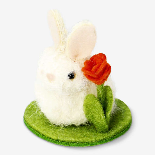 Bunny Easter Felt White Small