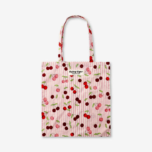 Tote Bag Cherry Striped