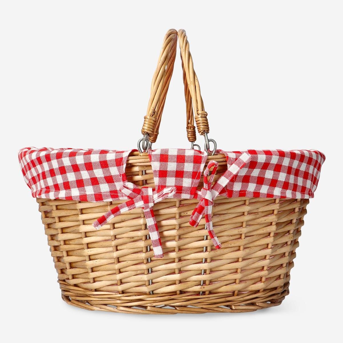 Basketpicnic Weaved Check Fabric 2Handle