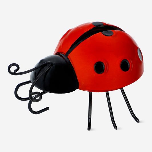 Decoration  For Flowerpot Metal Lady Bug