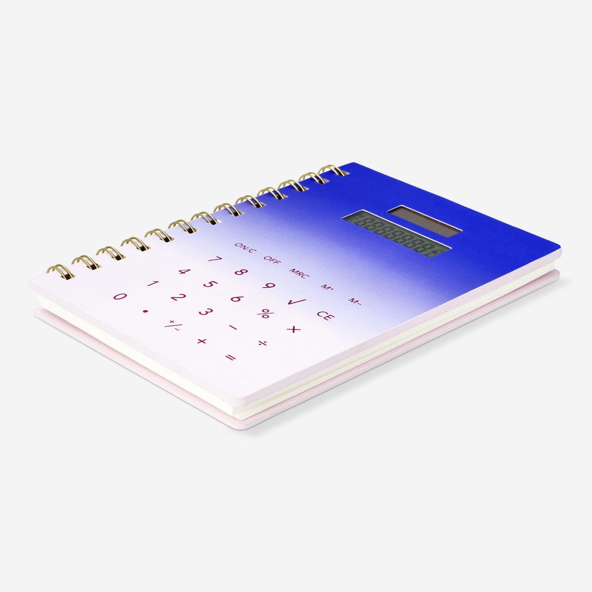 Notebook with Calculator Gradient