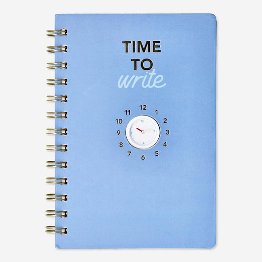 Notebook with Clock