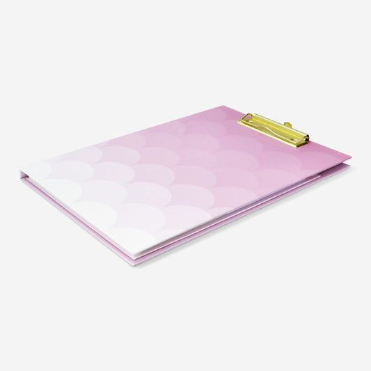 Planner List with Clipboard Pink Scallop