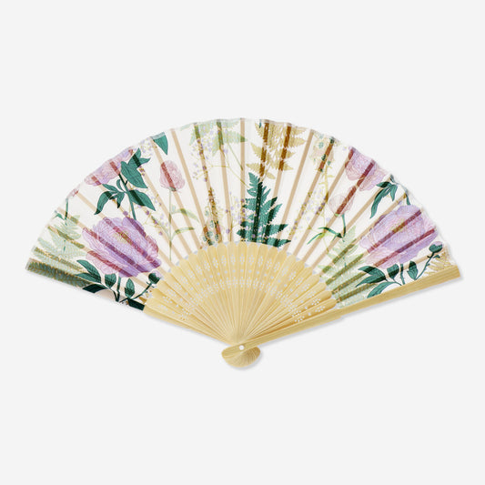 Fan Bamboo Fold Recycle Polyester Flower