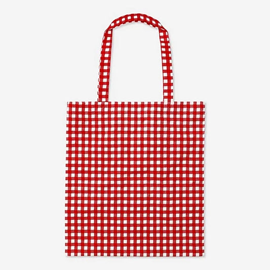 Tote Bag Check Print Picnic