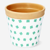 Flowerpot with Clover Print