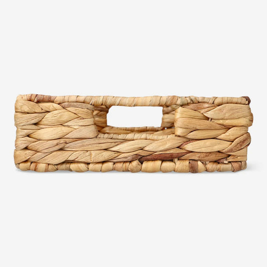 Tray W Handles Water Hyacinth 33.5X24.5X8Cm