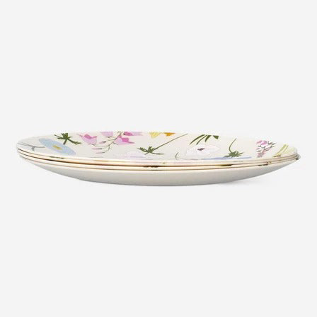Plate Pp Floral Spring Print 4 Pcs