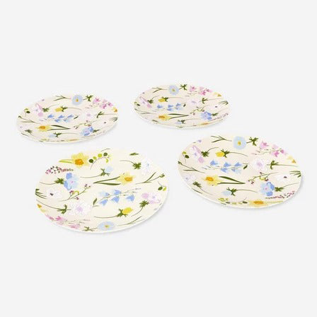 Plate Pp Floral Spring Print 4 Pcs