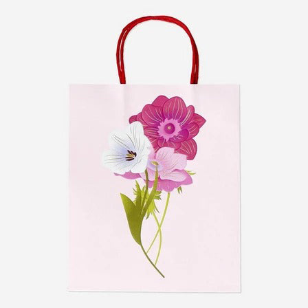 Gift Bag Paper Embossed Spring Floral Print 19X23 Cm