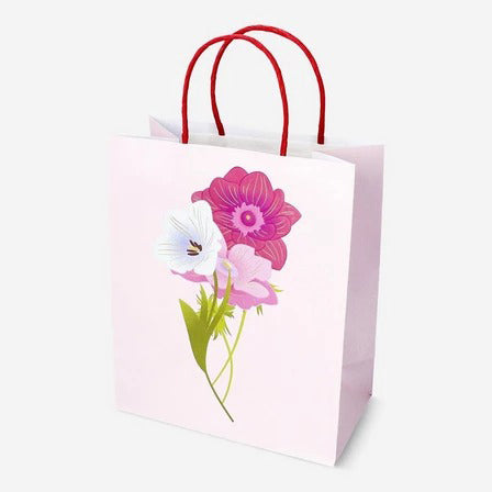Gift Bag Paper Embossed Spring Floral Print 19X23 Cm