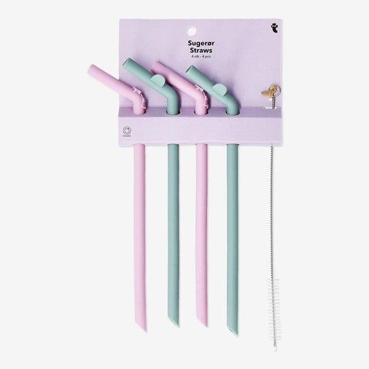 Straw Silicone Shaped 4 Pcs