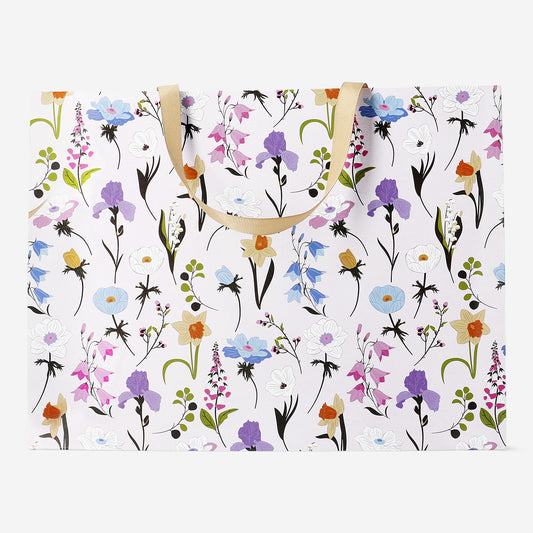 Gift Bag Paper Floral Spring Print 33X25 Cm