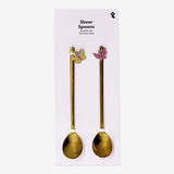 Spoon Desert Butterfly Gold 2 Pcs