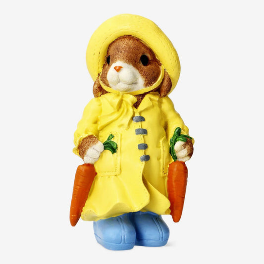 Rabbit Resin W Raincoat Yellow