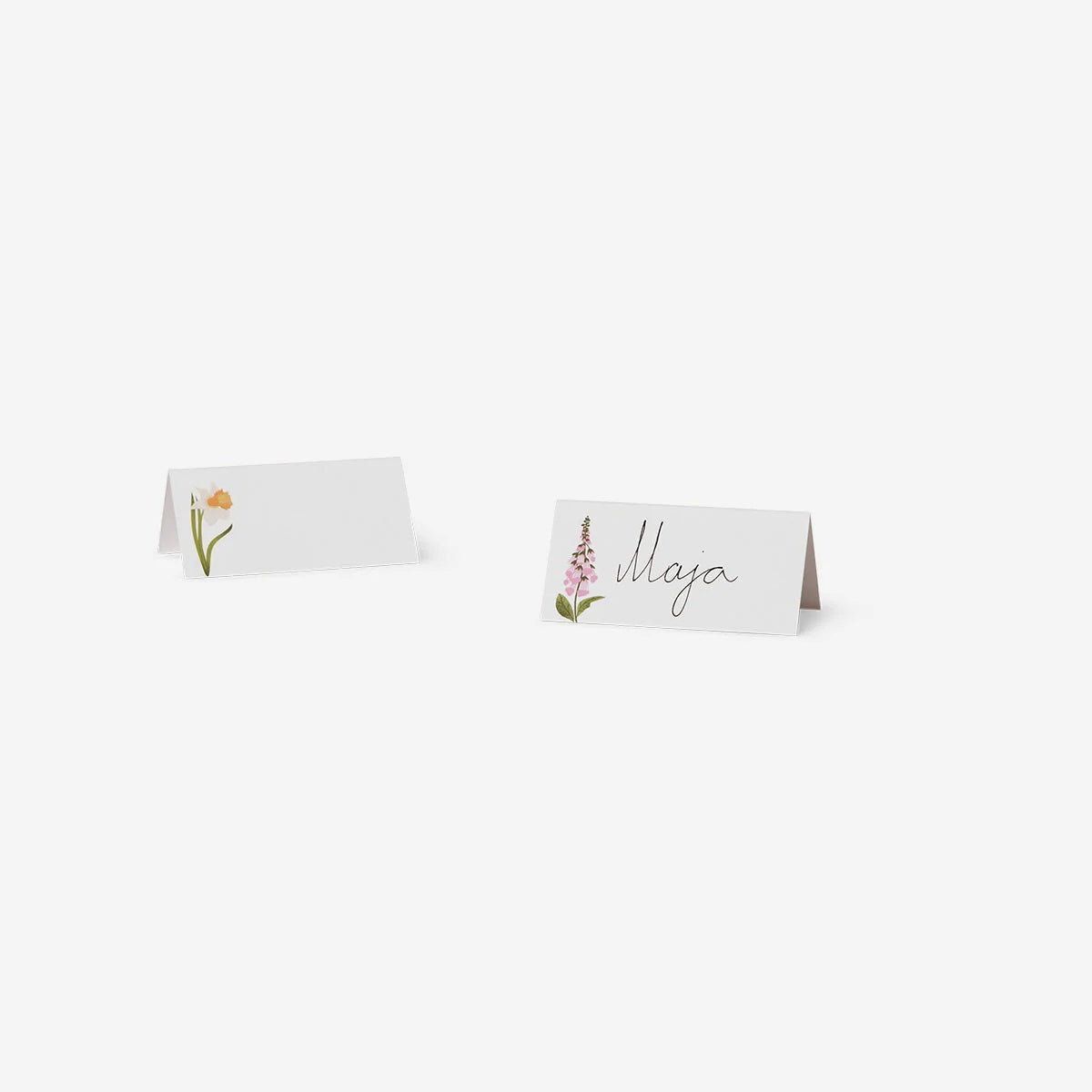 Place Card Spring Flowers 6 Pcs
