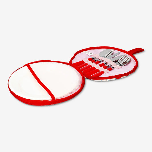 Picnic Set W Plates And Cutlery For 2 Pe