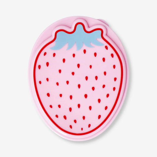 Lunch Box Shaped As Strawberry Pink