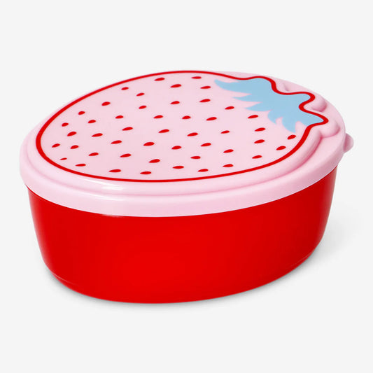 Lunch Box Shaped As Strawberry Pink