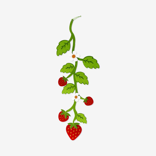 Hanging Decoration Felt Strawberry Vine