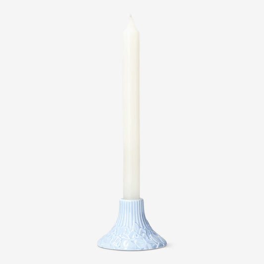 Candlehldr Porcelain H:7.5Cm Embossd(In)