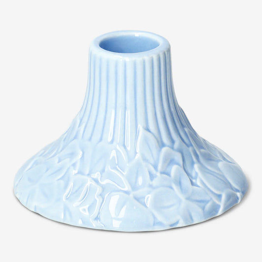 Candlehldr Porcelain H:7.5Cm Embossd(In)