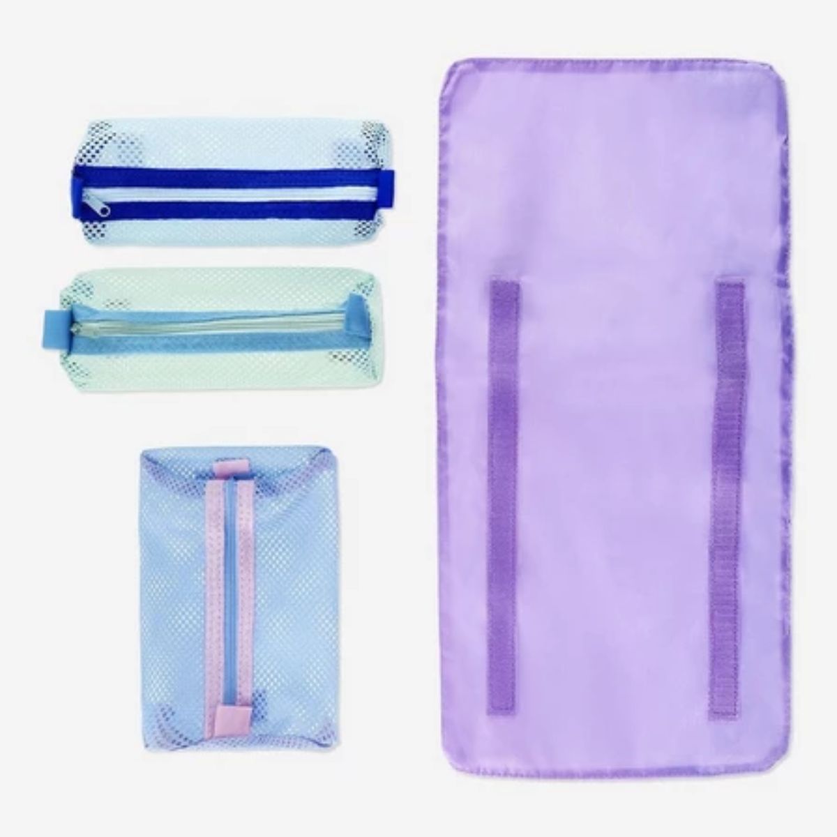 Toiletry Bag with 4 Mesh Compartments with Velcro