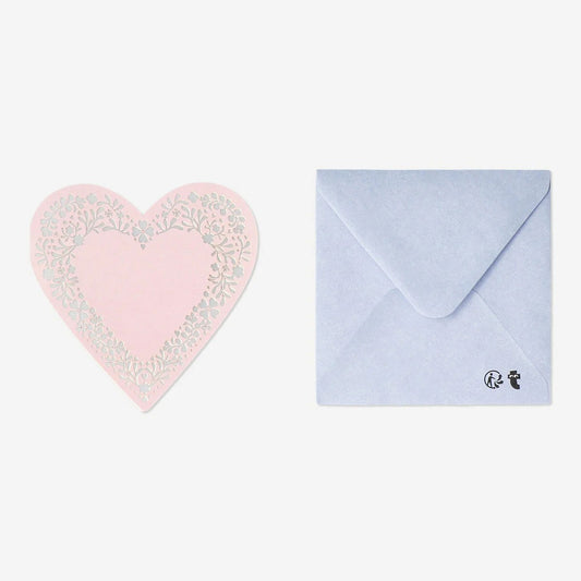 Card W Enevelope Cut Out Heart (In)