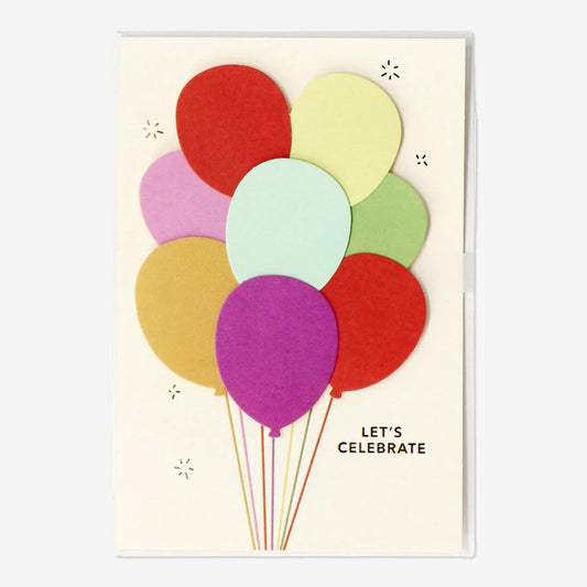 Card W Envelope Layers Ballons (In)