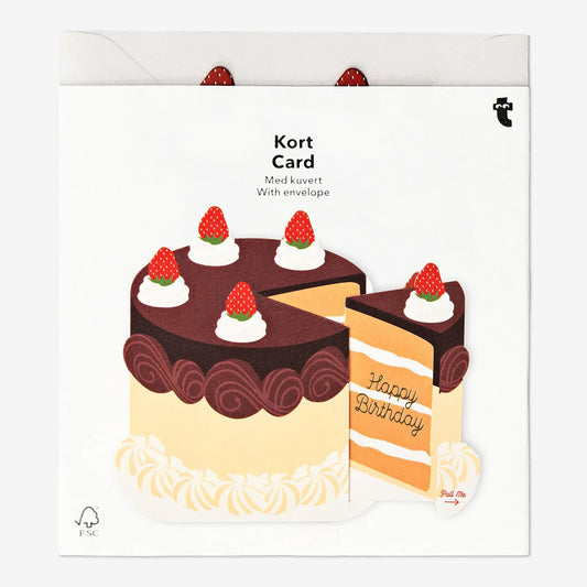 Card W Envelope Pull Out Cake (In)