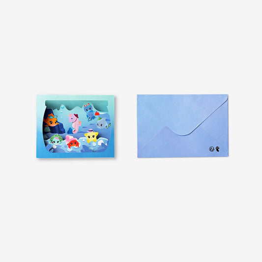 Card W Envelope Sea Creatures (In)