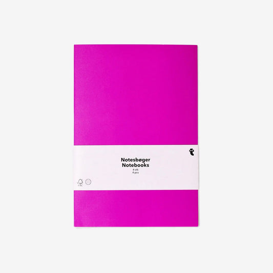 Notebooks A5 W. Lines 4 Pcs