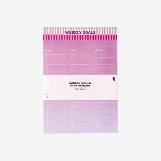 Planner Notepad A5 Weekly Goals