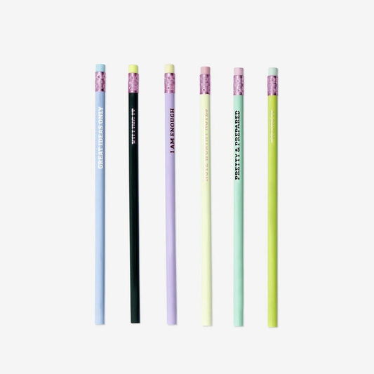 Pencils W. Statements 6 Pcs