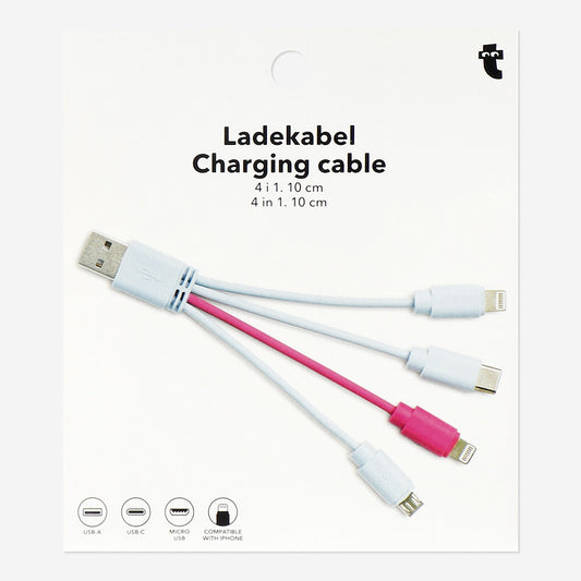 Charging Cable  4-In-1 Light Blue