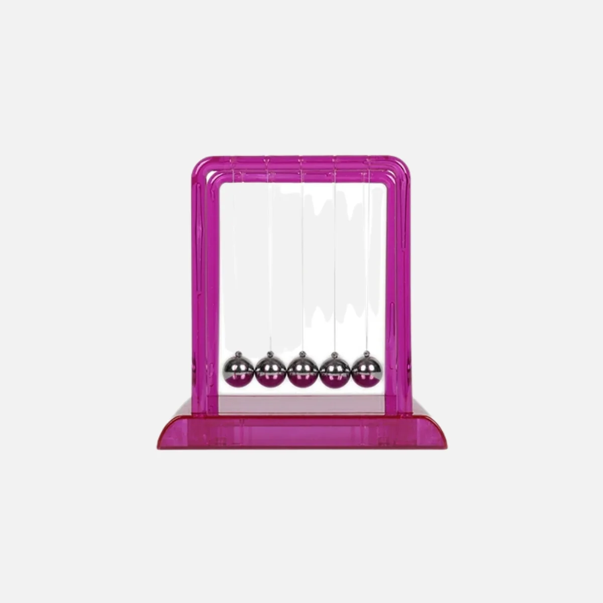 Newtons Cradle Transparent Pink