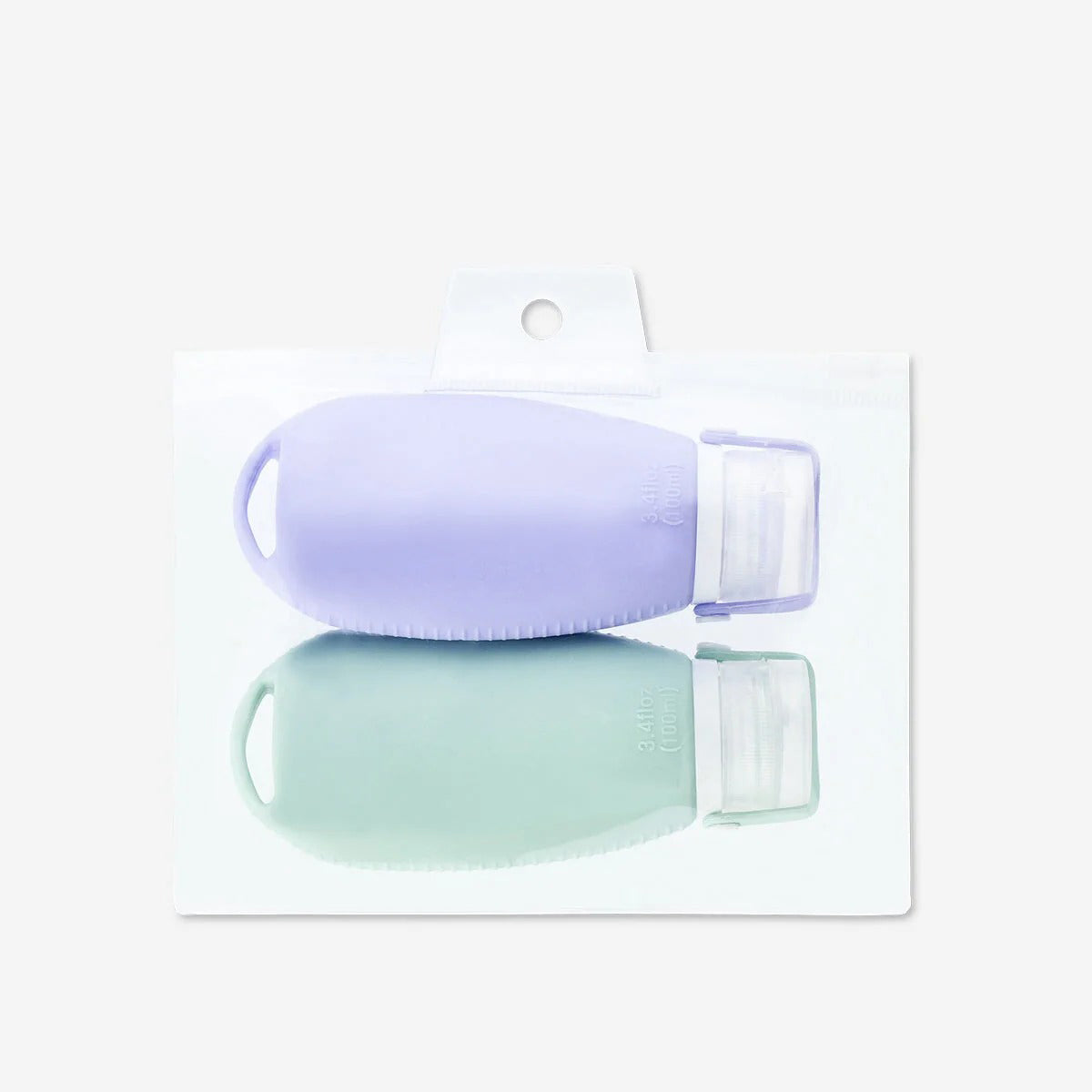Travel Bottles Silicone W Scrub 100Ml 2P