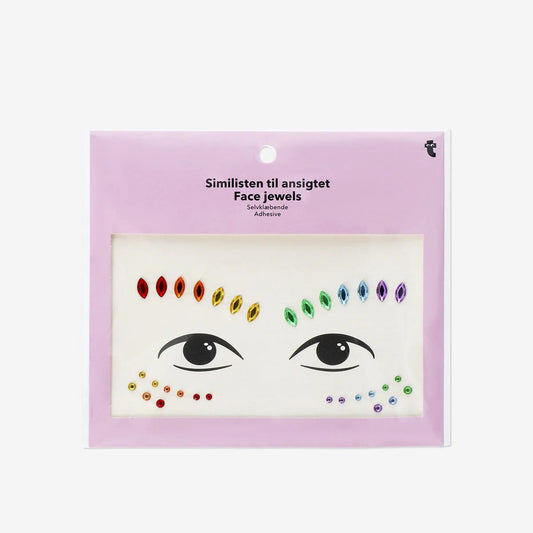 Jewel Stickers For Face Rainbow Stones P