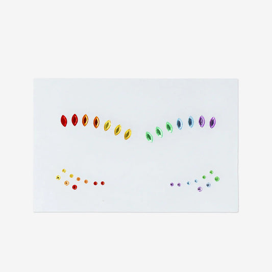 Jewel Stickers For Face Rainbow Stones P