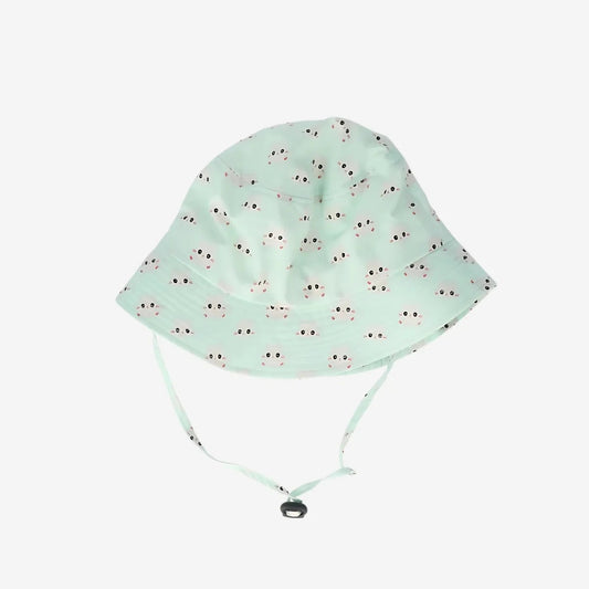 Hat Rain Bucket Aop Cat Green Kids Onesi