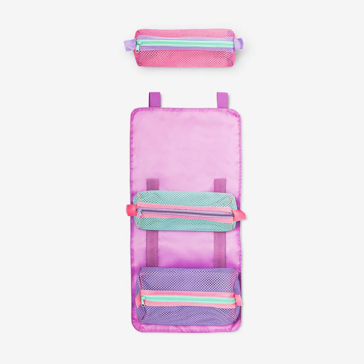 Toiletry Bag W 4 Mesh Compartments W Vel