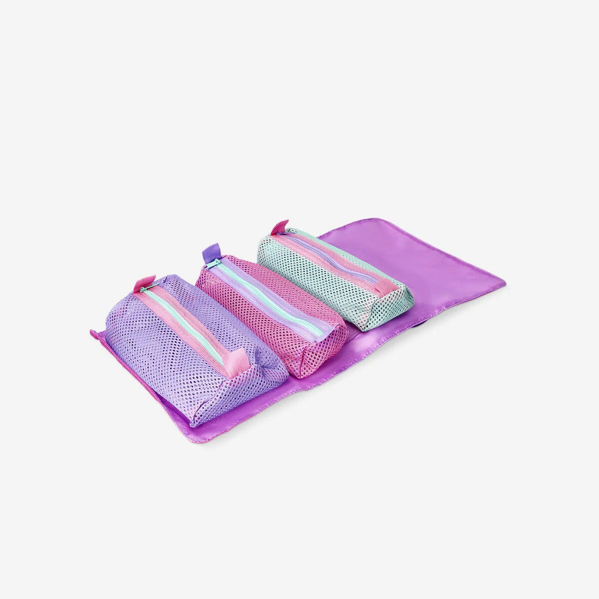 Toiletry Bag W 4 Mesh Compartments W Vel