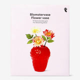 Vase Strawberry Glass Red