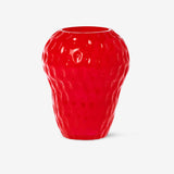 Vase Strawberry Glass Red